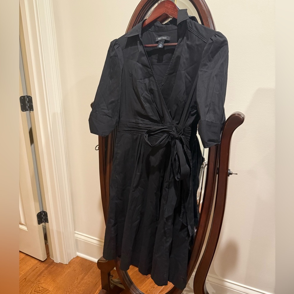 White House Black Market Black Wrap Dress